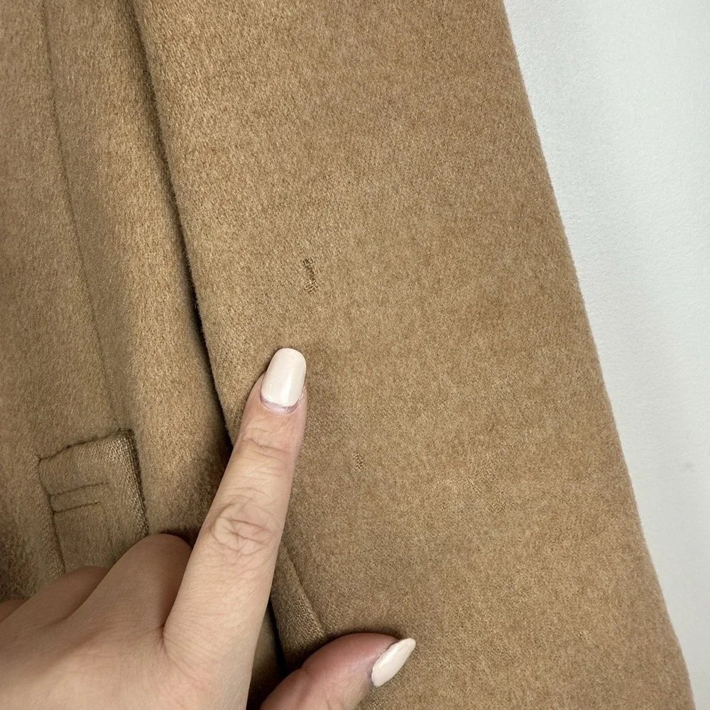 J. Crew Pea Car Coat Women 12 Beige Carrie Wool Cashmere Classic Old Money - Picture 5 of 9